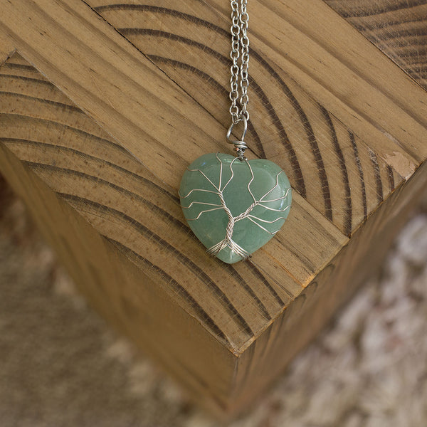 Heart Necklaces Aventurine Mi Chakra