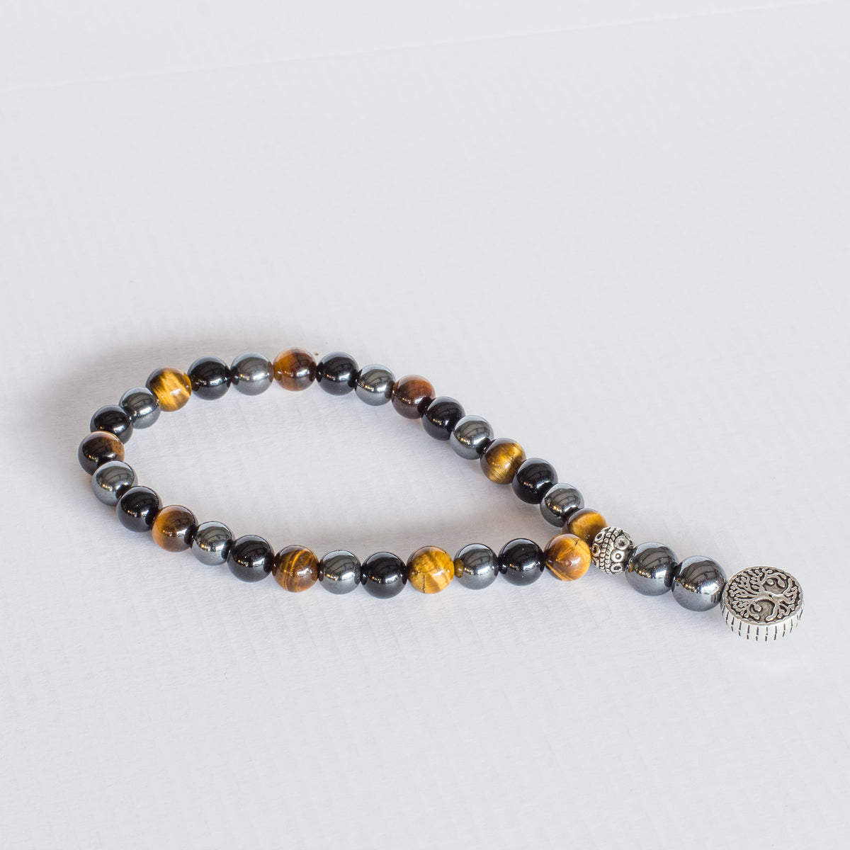 Triple Protection Worry Beads (Tiger’s eye, Hematite &amp; Obsidian) Mi Chakra