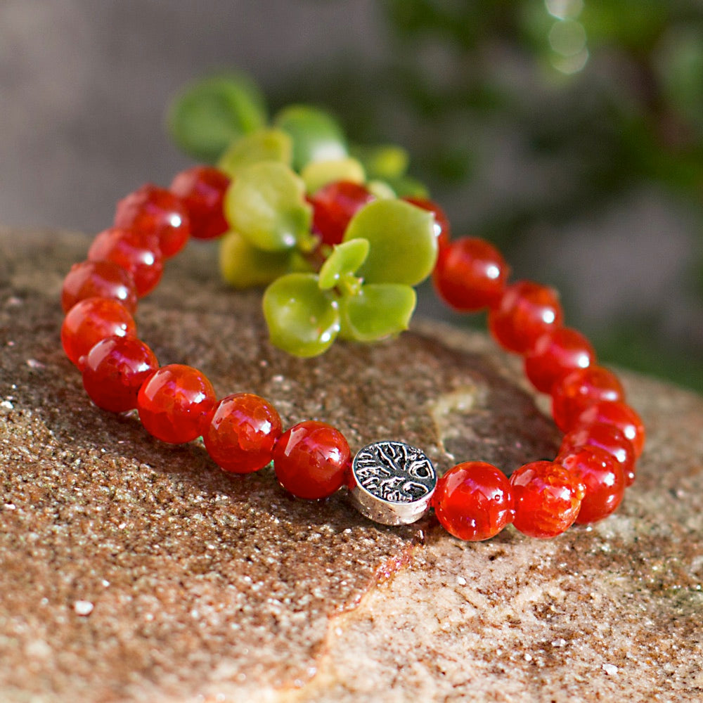 The Warrior Bracelet - Mi Chakra - Red Agate - South Africa