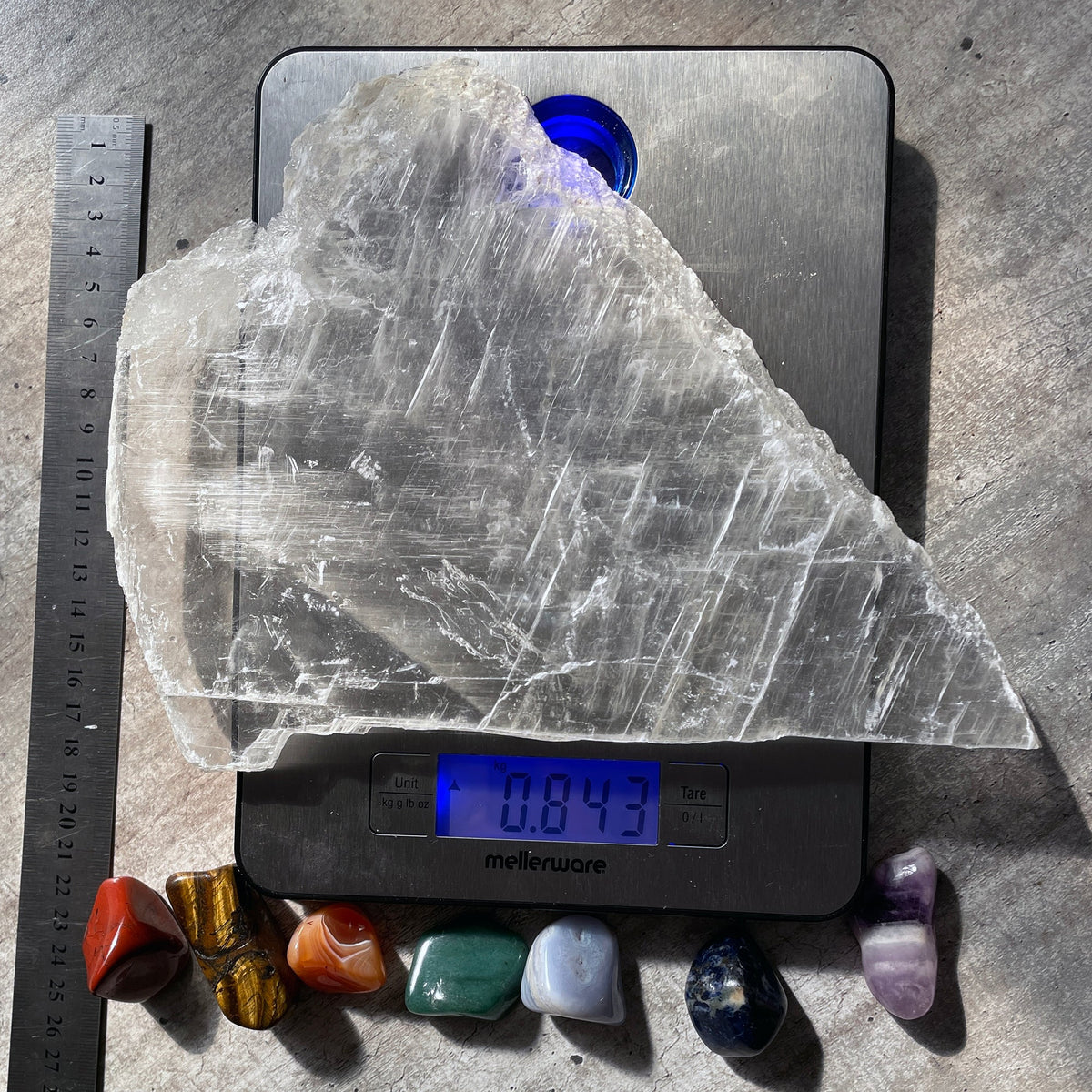 Selenite Slab - Charging plate (0.843kg) Mi Chakra