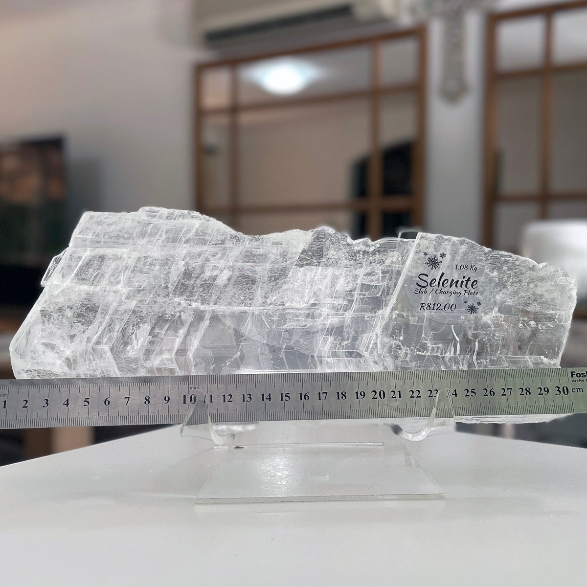 Selenite Slab - Charging plate (1.08kg) Mi Chakra