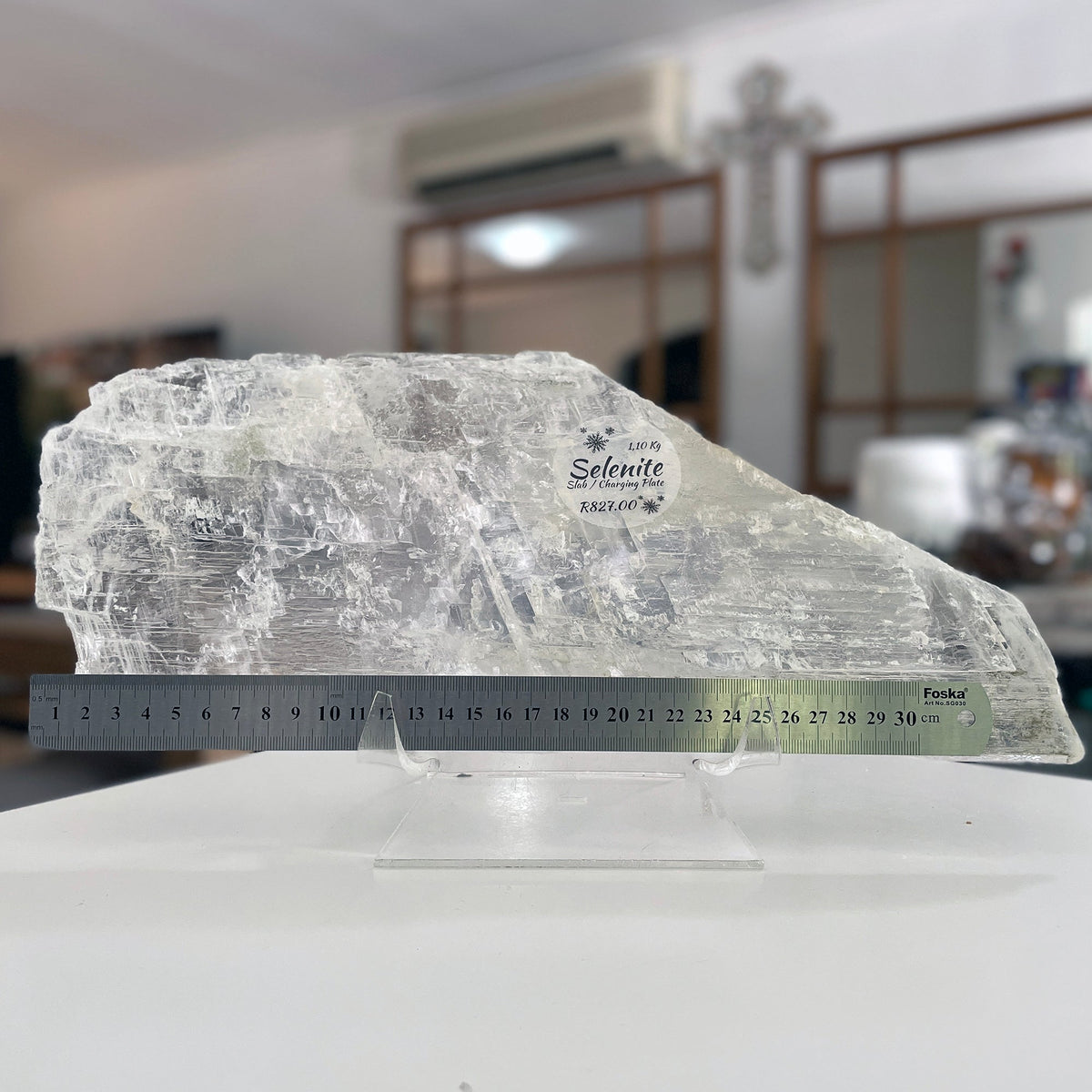 Selenite Slab - Charging plate (1.10kg) Mi Chakra