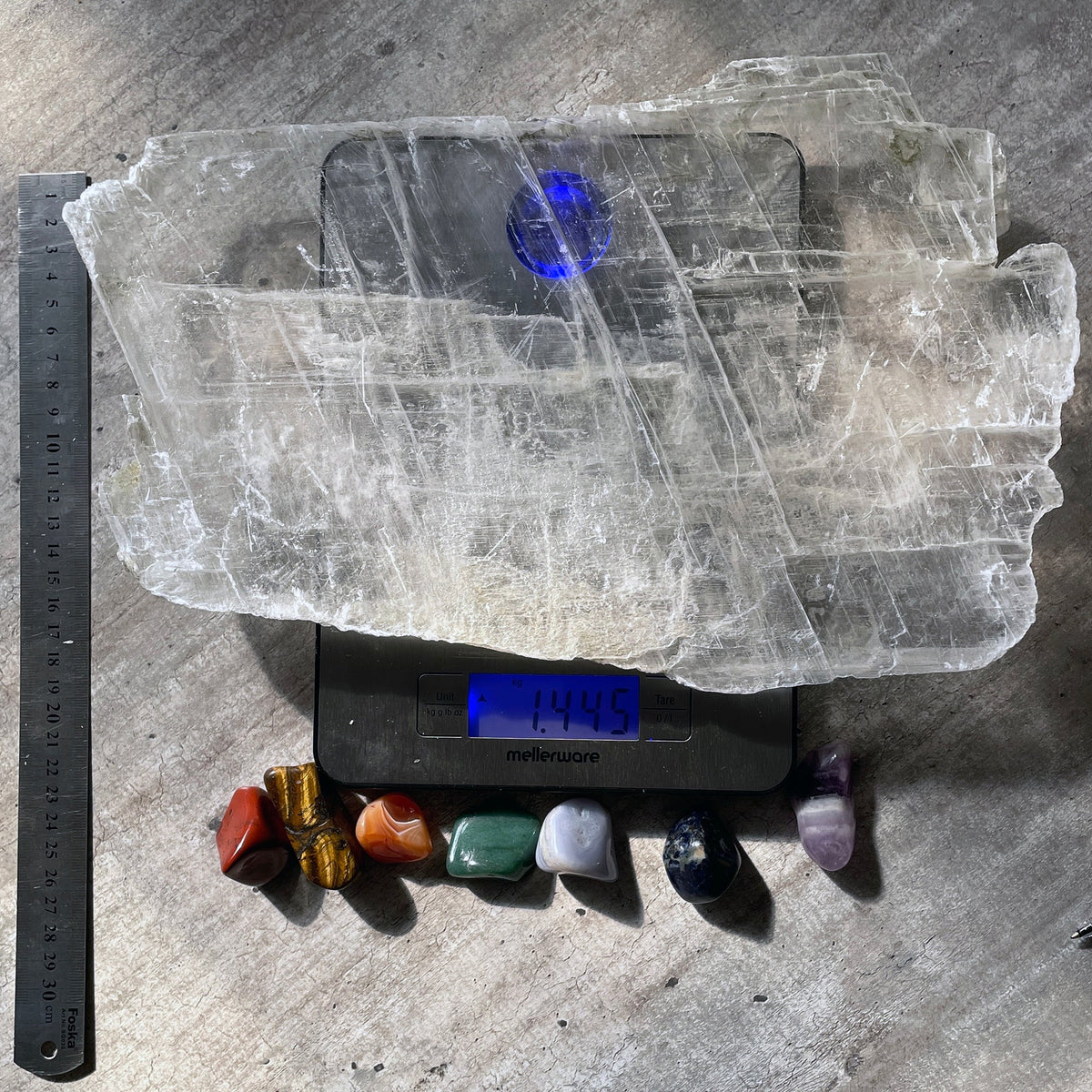 Selenite Slab - Charging plate (1.44kg) Mi Chakra