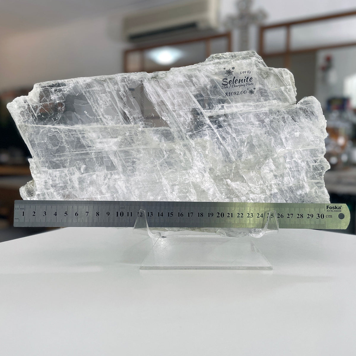 Selenite Slab - Charging plate (1.44kg) Mi Chakra