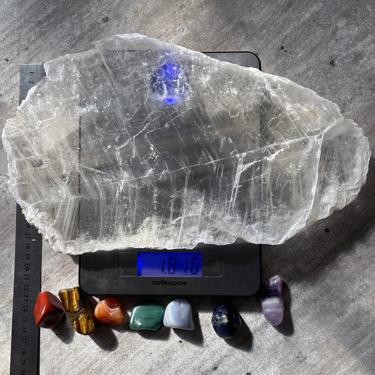 Selenite Slab - Charging plate (1.86kg) Mi Chakra