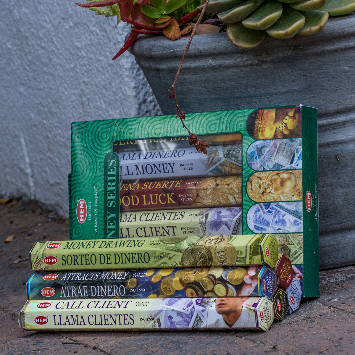 Money Series incense gift pack - Scents, aromas, fragrances and the many ways they can be described can be used to create specific responses. For instance the aromas released into a space can; encourage relaxation, aid in sleep, promote poor concentration, stimulate creativity, increase motivation and heighten sexual desire.  The money series incense gift pack has 120 incense sticks, one stick for every day for 120 days. Wow That&#39;s 4 months. 