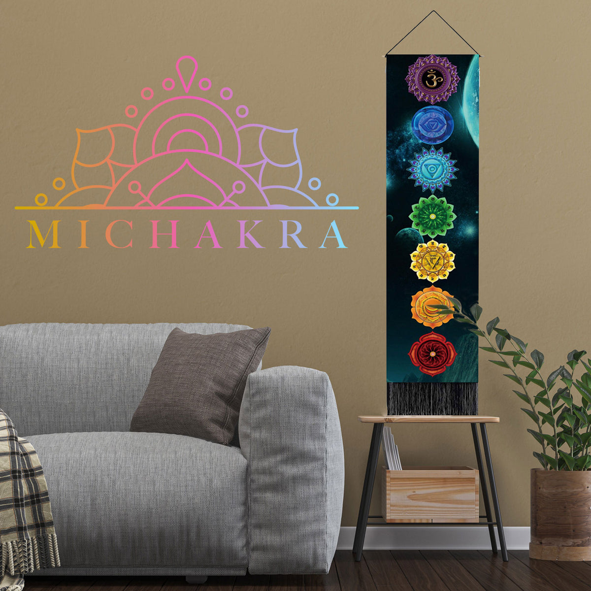 Copy of Wall Hanging Tapestry (7 Chakra -Style 2) Mi Chakra