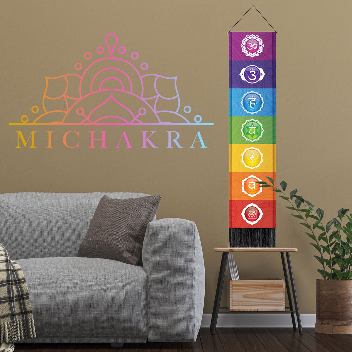 Wall Hanging Tapestry (7 Chakra -Style 5) Mi Chakra