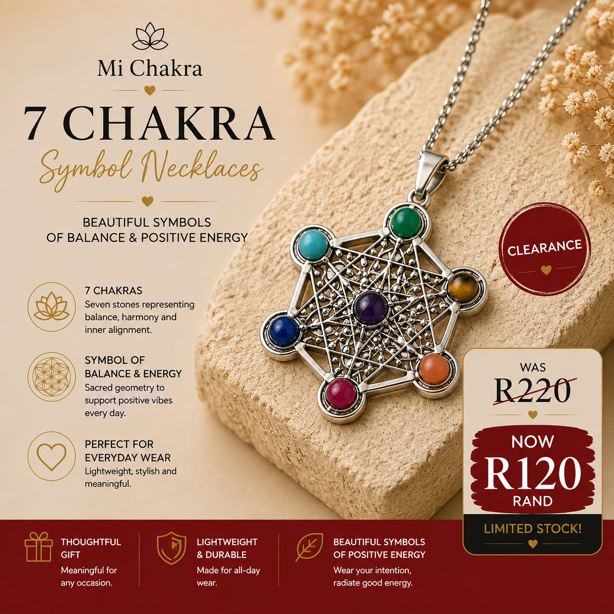 7 Chakra Necklace - Costume Jewelry Mi Chakra