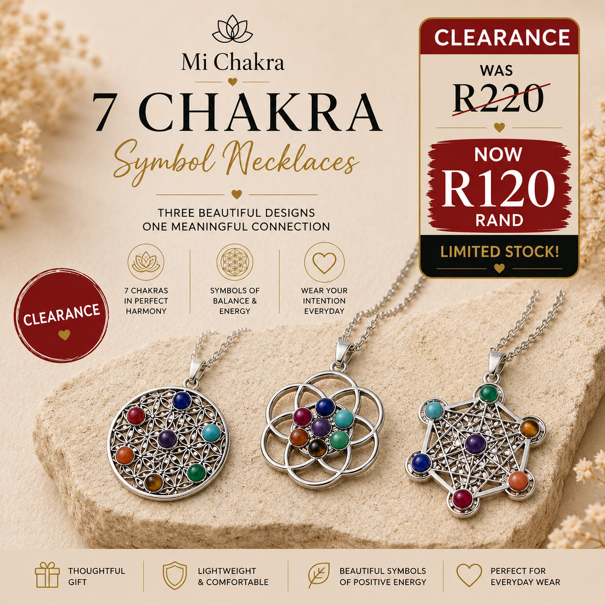 7 Chakra Necklace - Costume Jewelry Mi Chakra