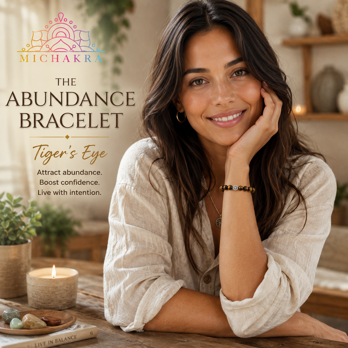 The Abundance Bracelet - Tigers Eye Mi Chakra