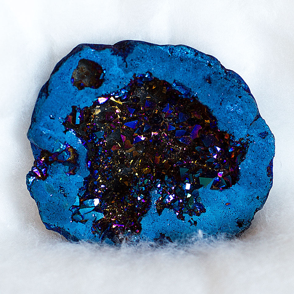 Agate Geode  Electroplated - Gold Mi Chakra