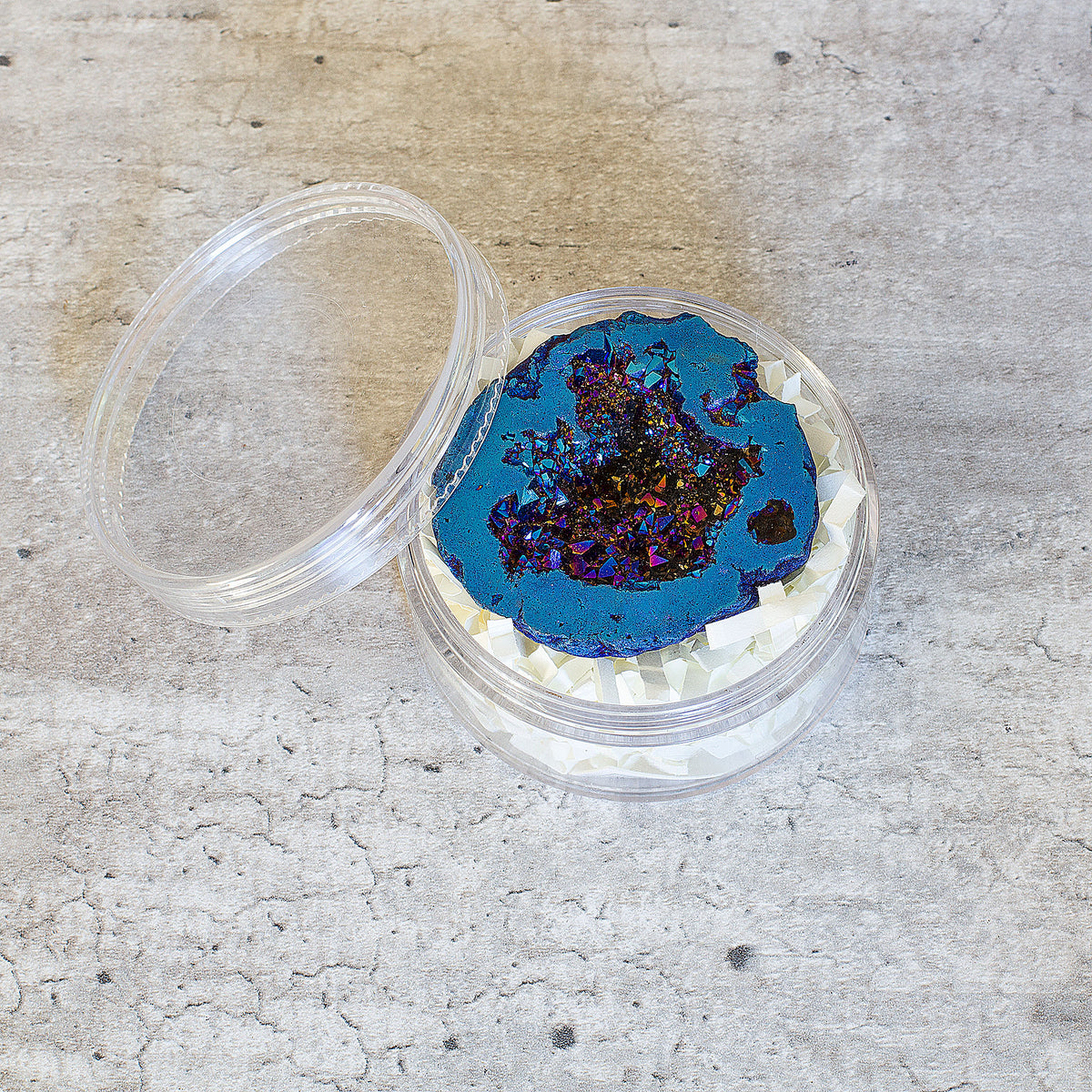 Agate Geode  Electroplated - Gold Mi Chakra