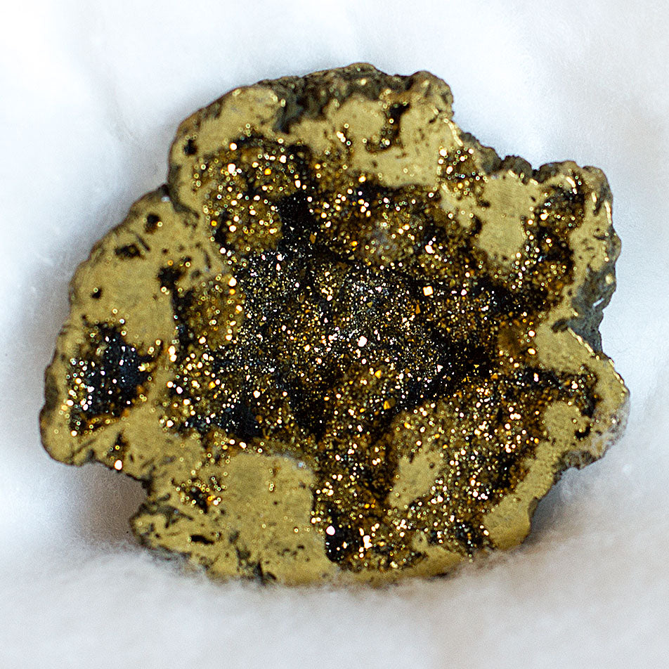 Agate Geode  Electroplated - Gold Mi Chakra