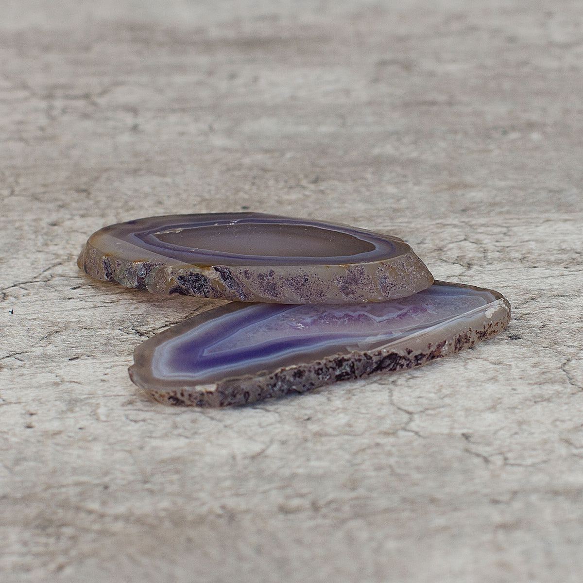 Agate Slice - Purple - Size 1 (6cm x 3cm) (Copy) Mi Chakra