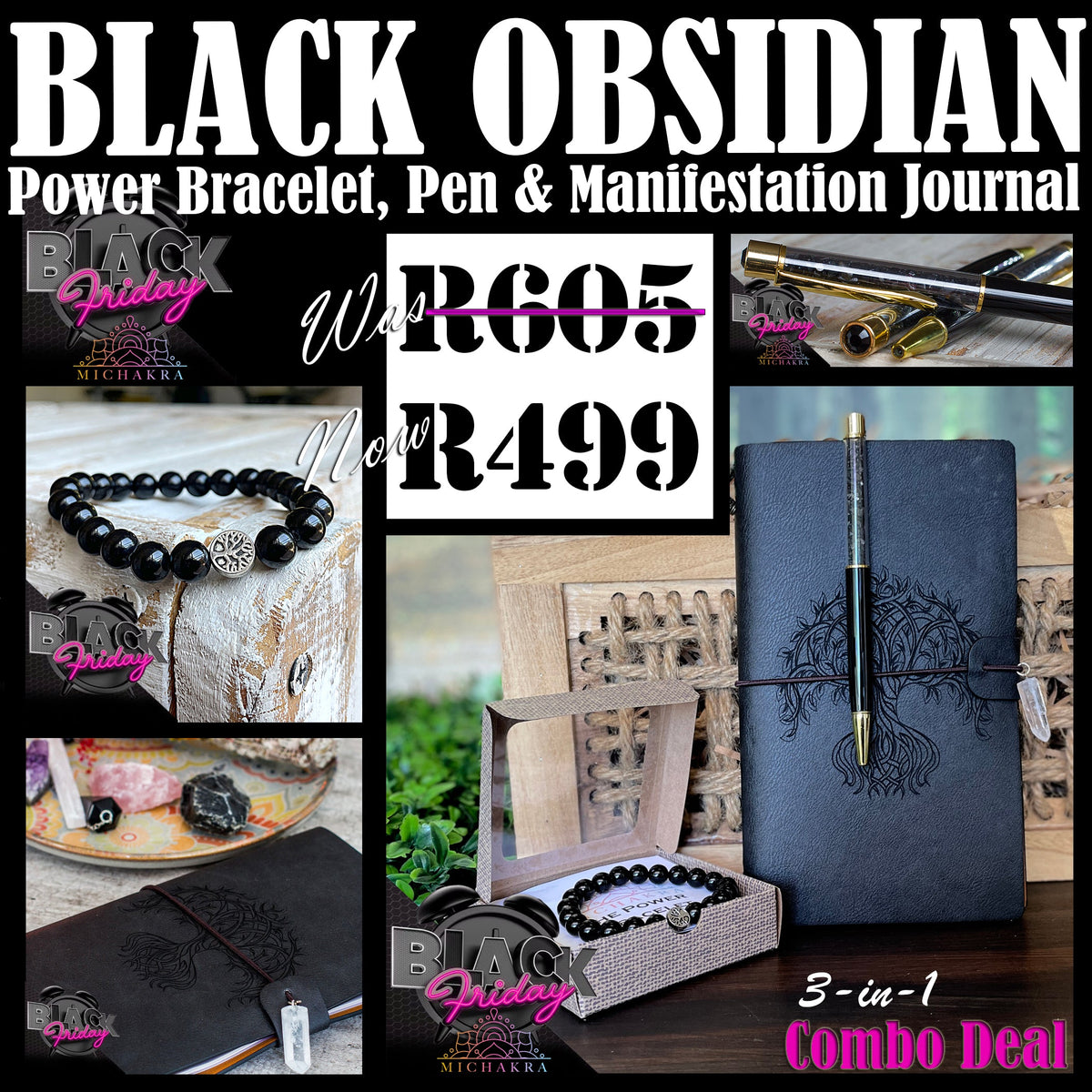 The Black Obsidian - Power Combo Deal Mi Chakra