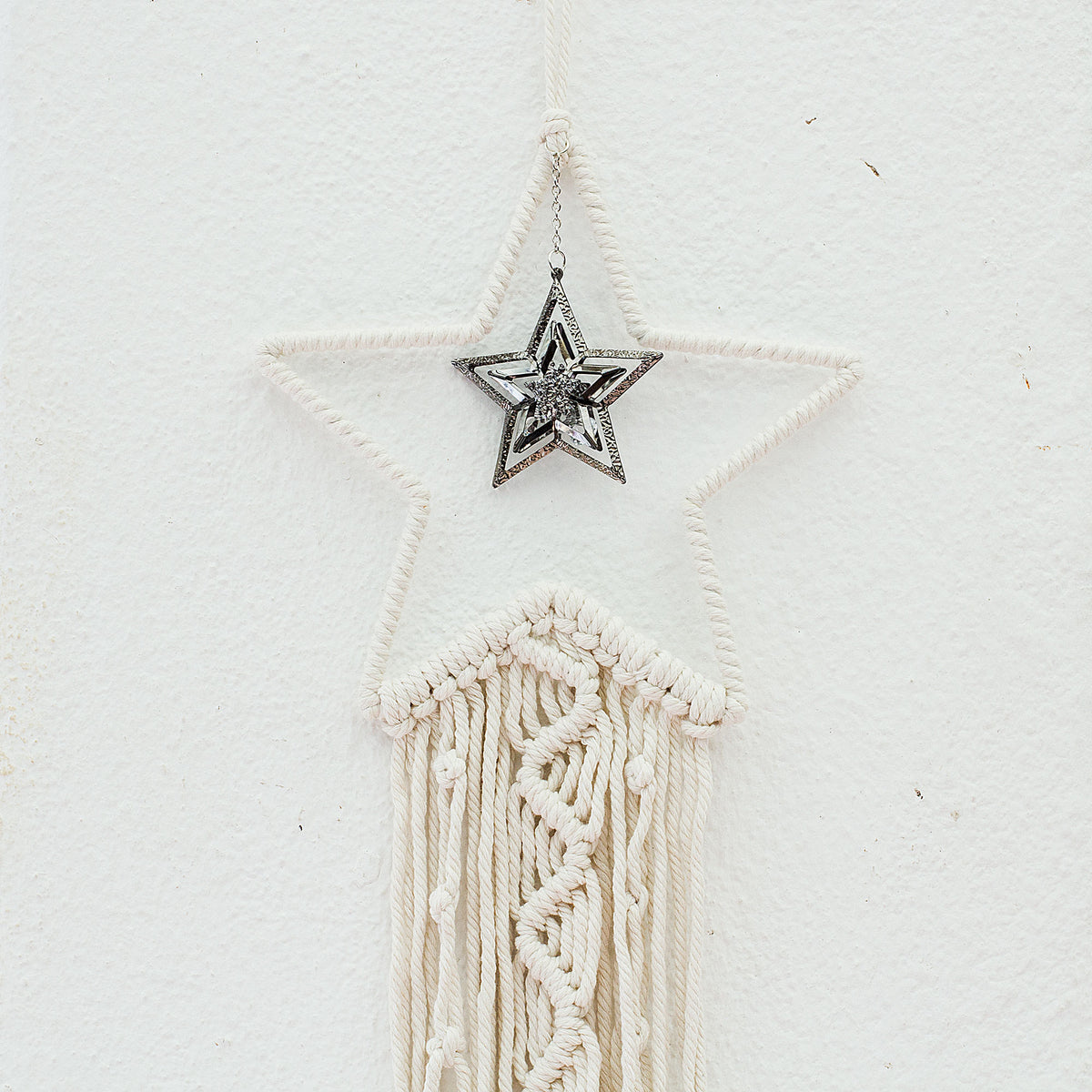 Copy of Bohemian Woven Tassel  Dream Catcher - White - Flower Mi Chakra