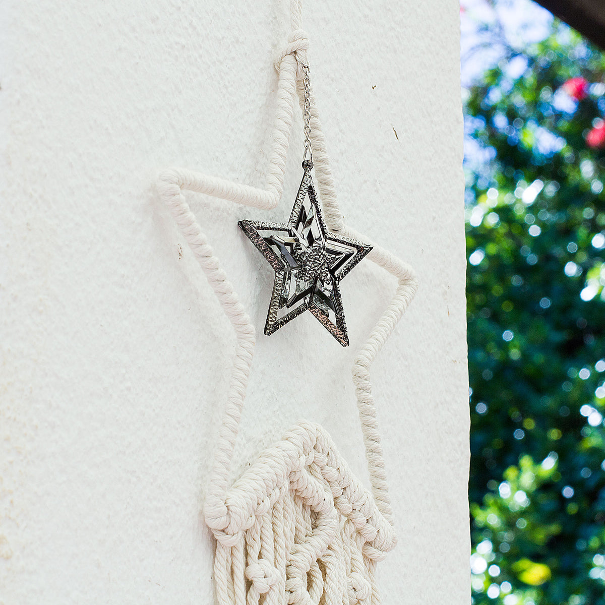 Copy of Bohemian Woven Tassel  Dream Catcher - White - Flower Mi Chakra