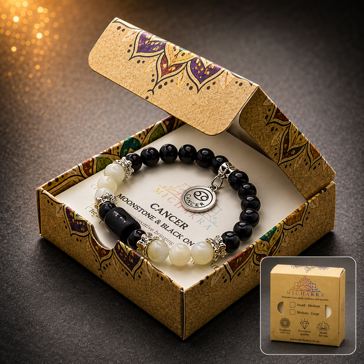 Cancer Zodiac Crystal Bracelet Mi Chakra