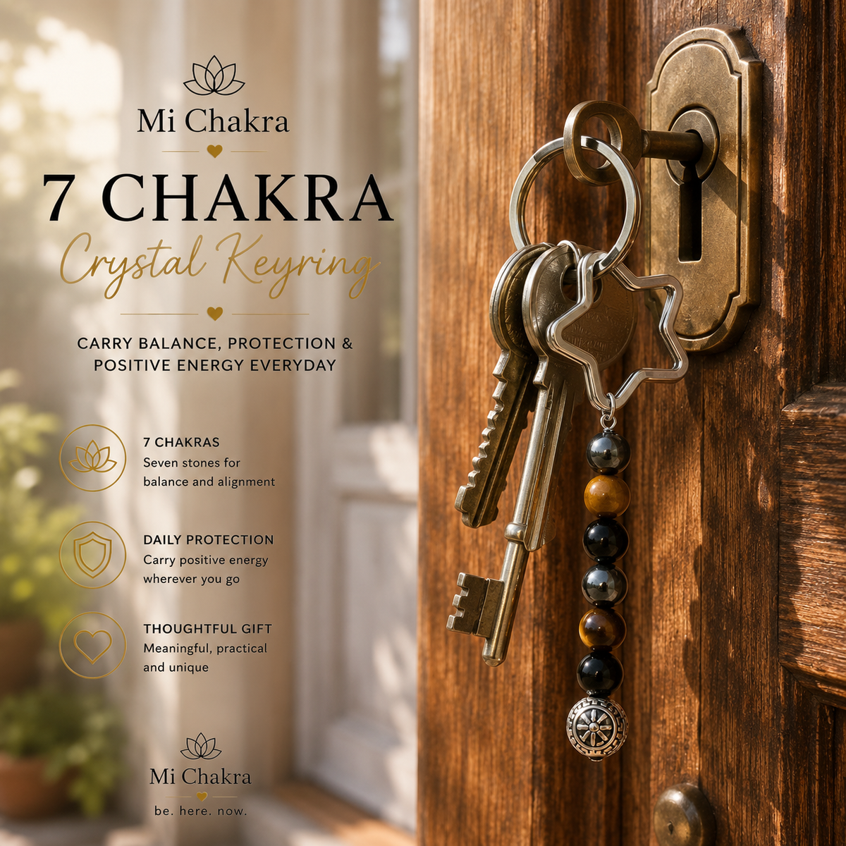 Triple Protection Keyring Mi Chakra