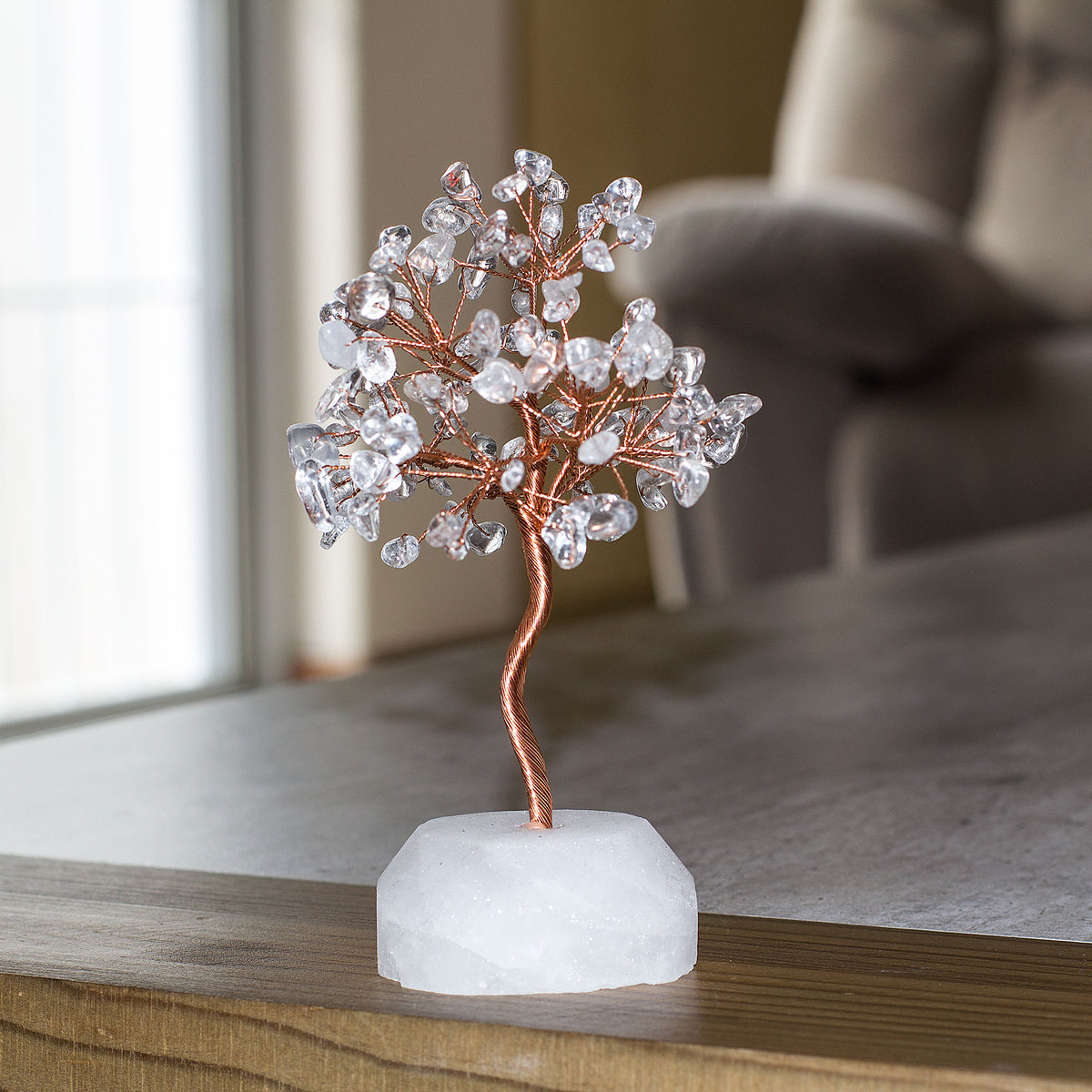 Crystal Chip Tree Rough Base - Clear Quartz Mi Chakra