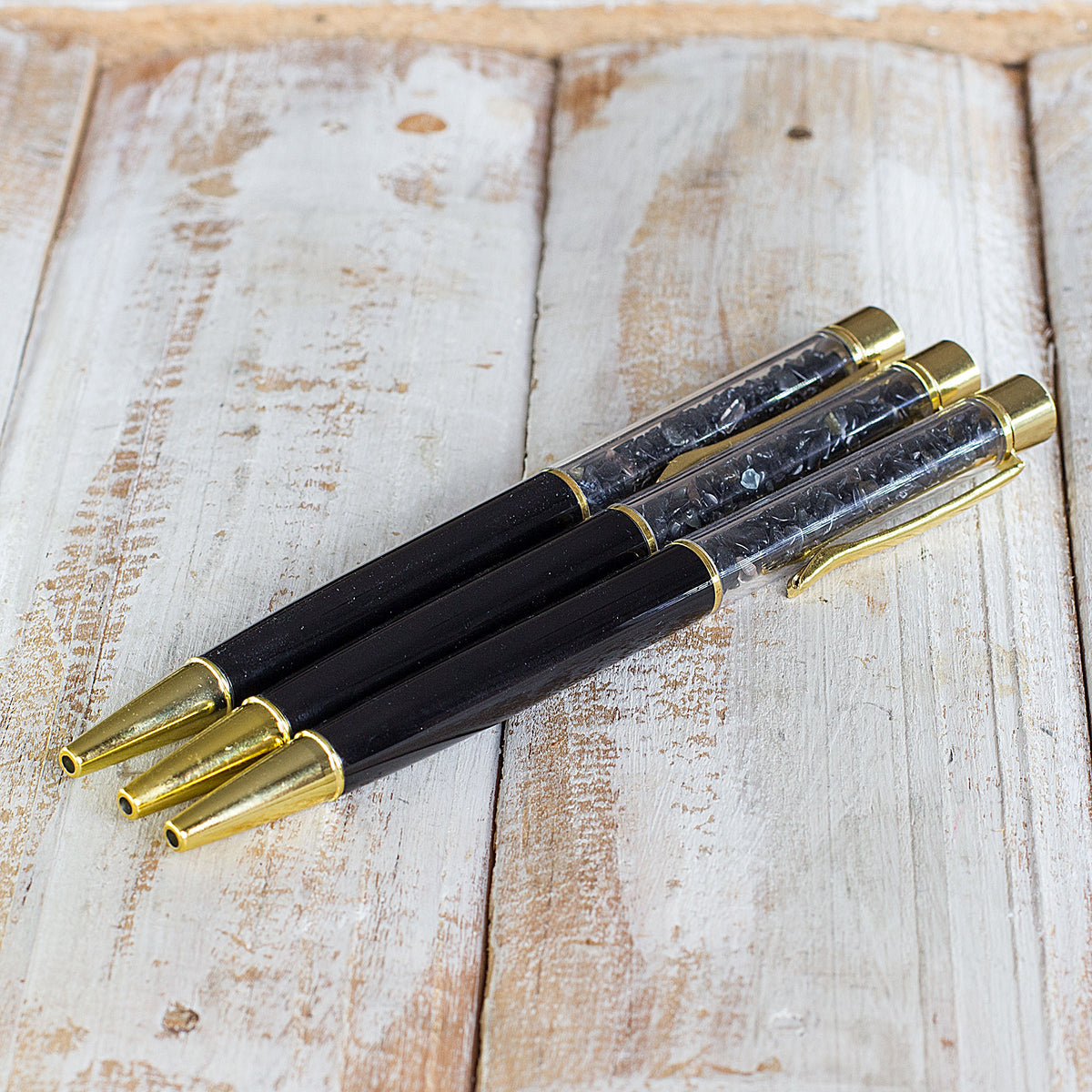 Crystal Gemstone Pen  - Silver - Obsidian (Copy) Mi Chakra