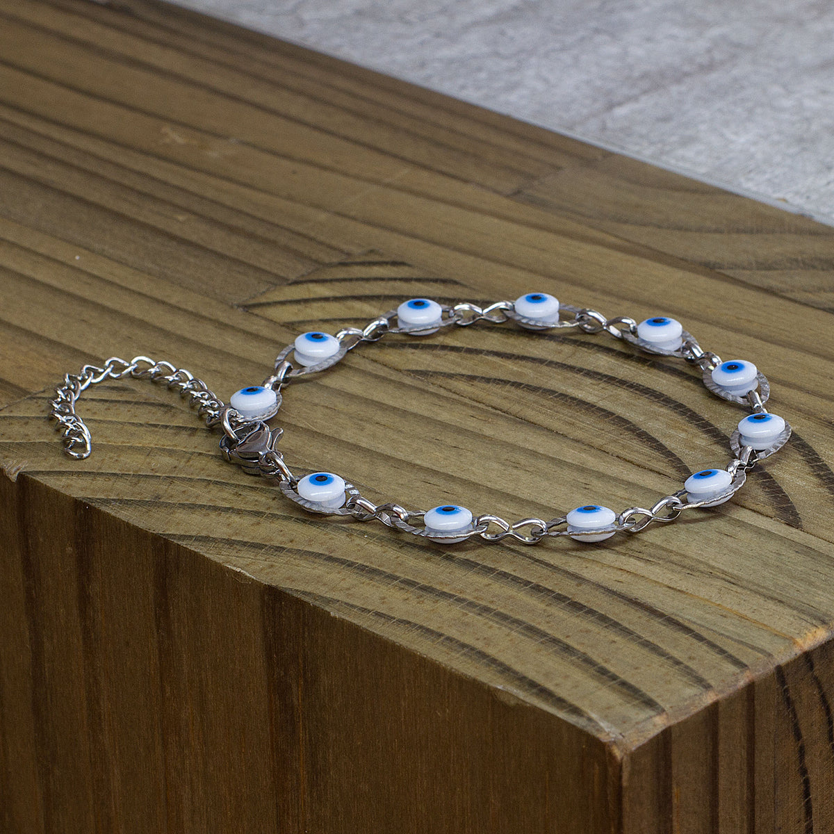 Evil Eye Link Bracelet - Light Blue Mi Chakra