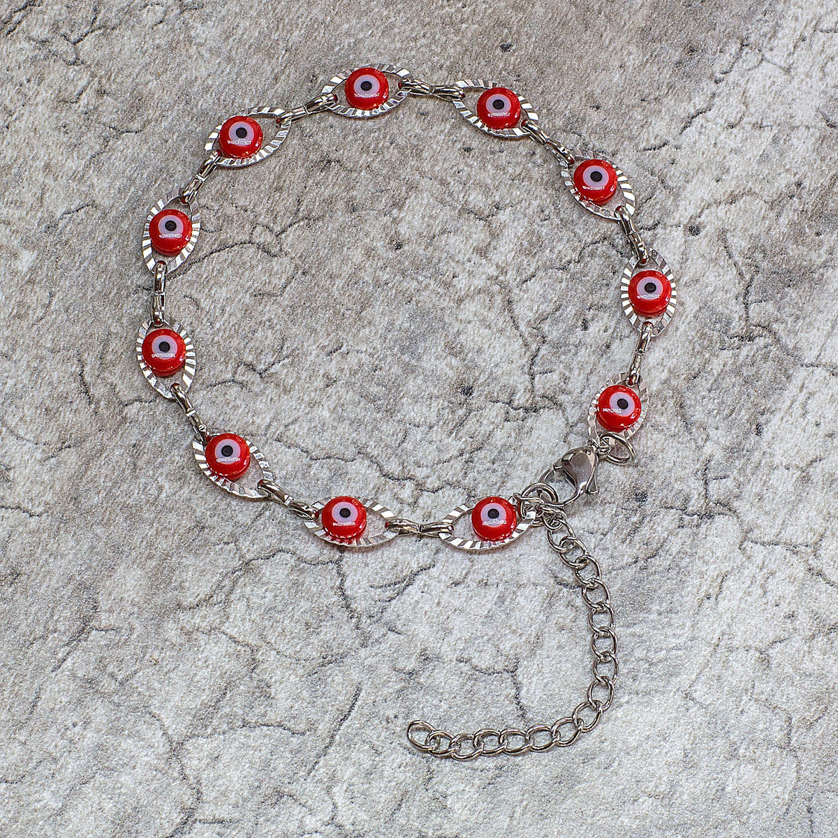 Evil Eye Link Bracelet - Red Mi Chakra