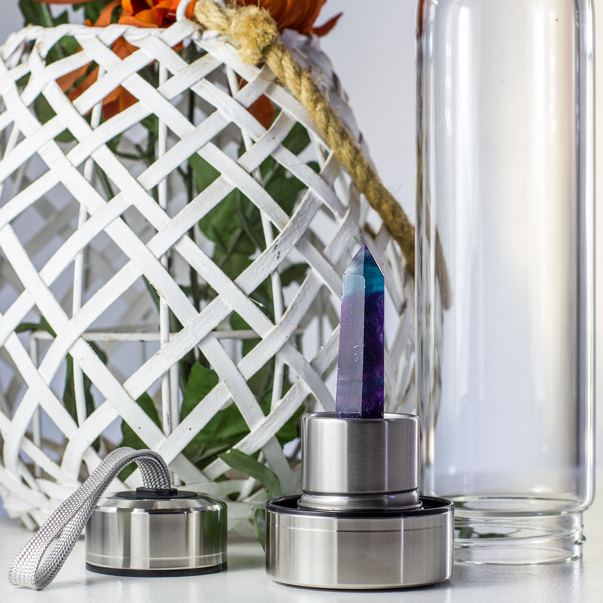Crystal Essence Water Bottle - Fluorite Mi Chakra