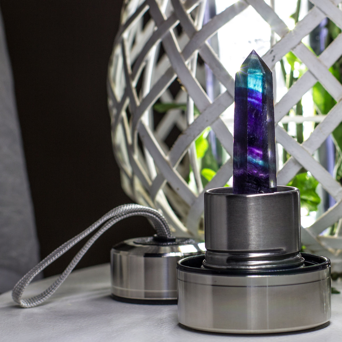 Crystal Essence Water Bottle - Fluorite Mi Chakra