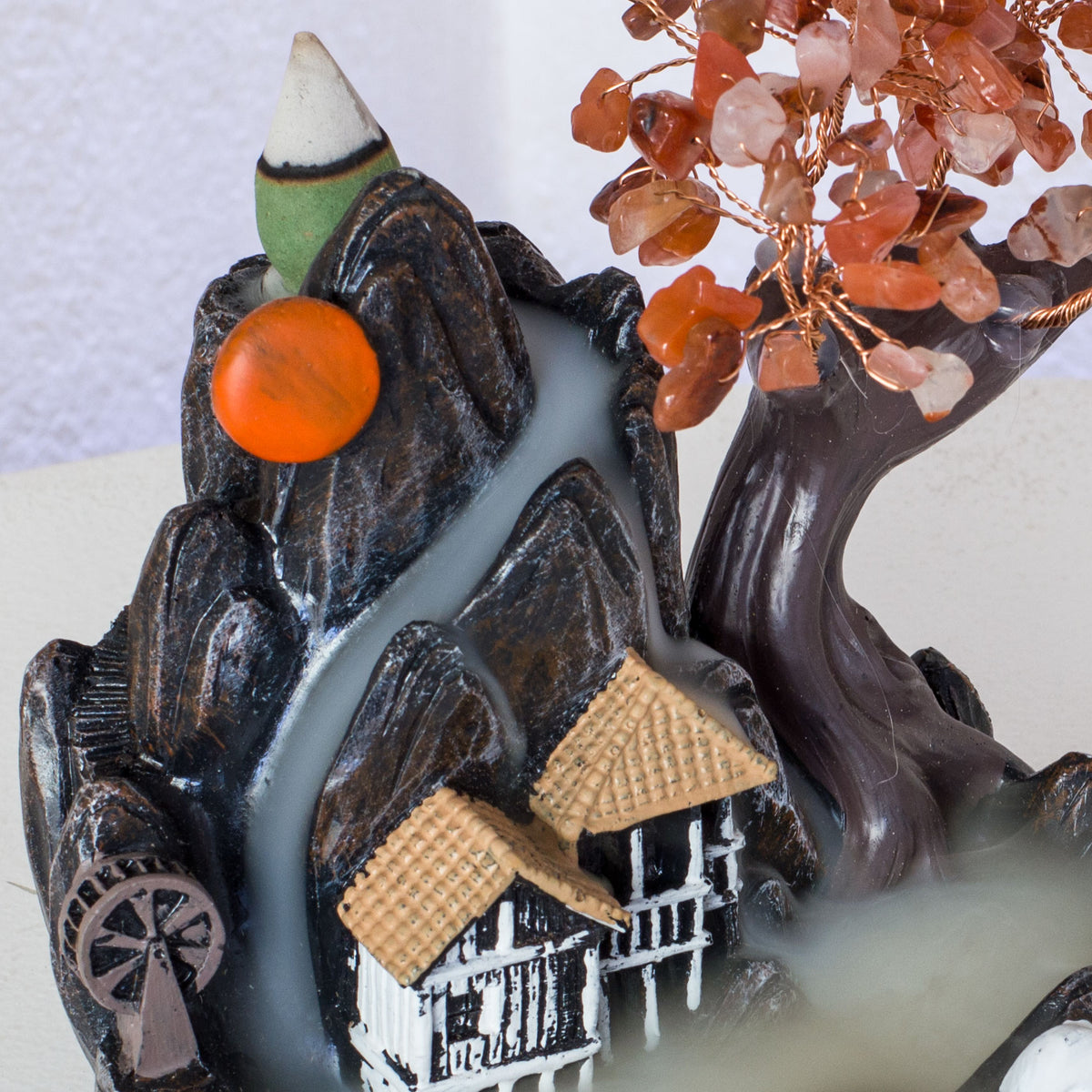 Crystal Backflow Burner - Carnelian Mi Chakra