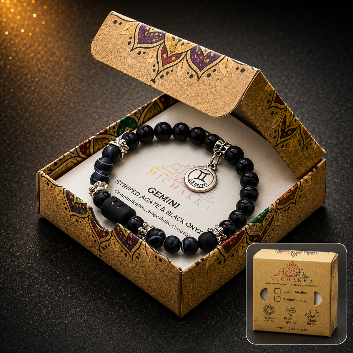 Gemini Zodiac Crystal Bracelet Mi Chakra
