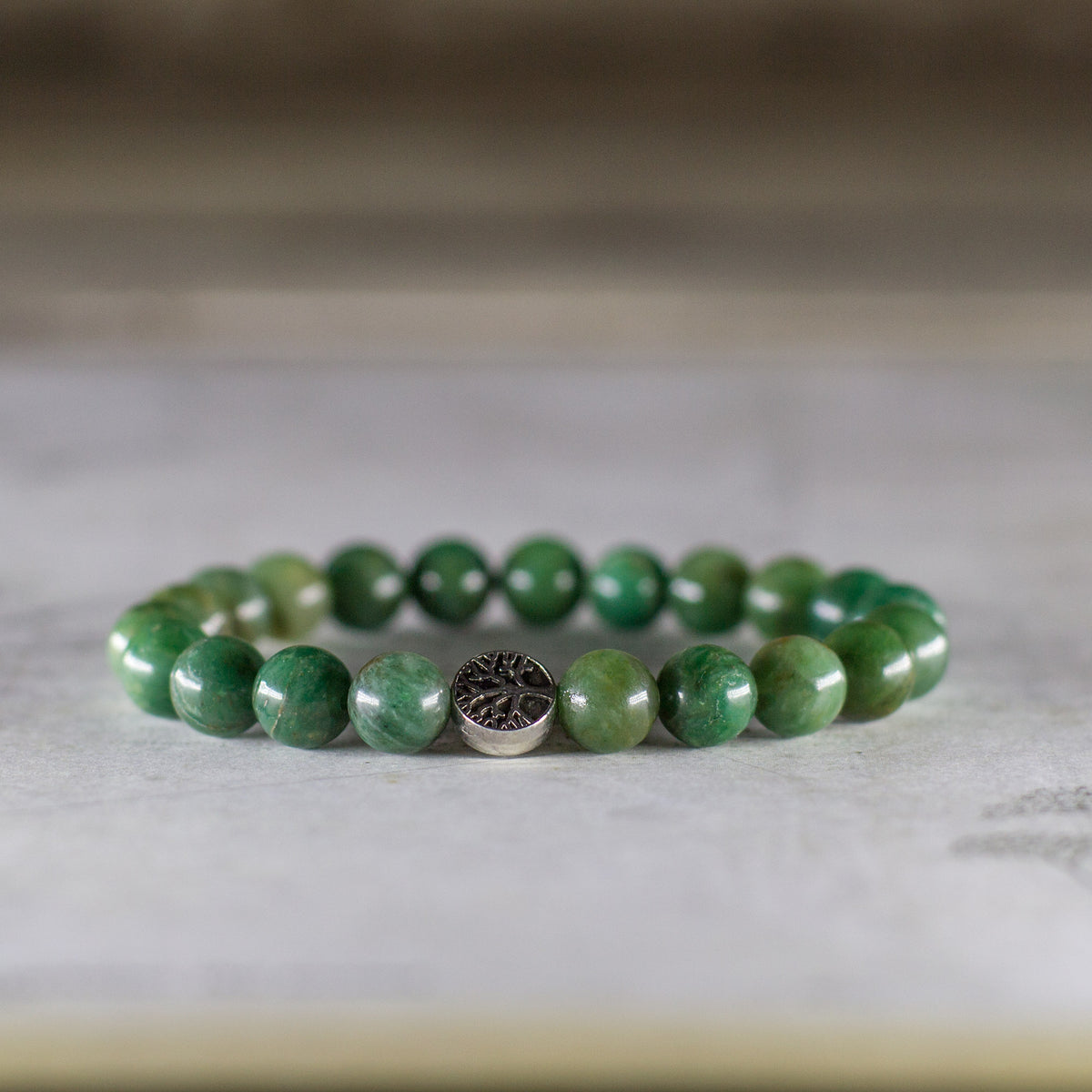 The Calming Bracelet - Mi Chakra - Green Jade - South Africa