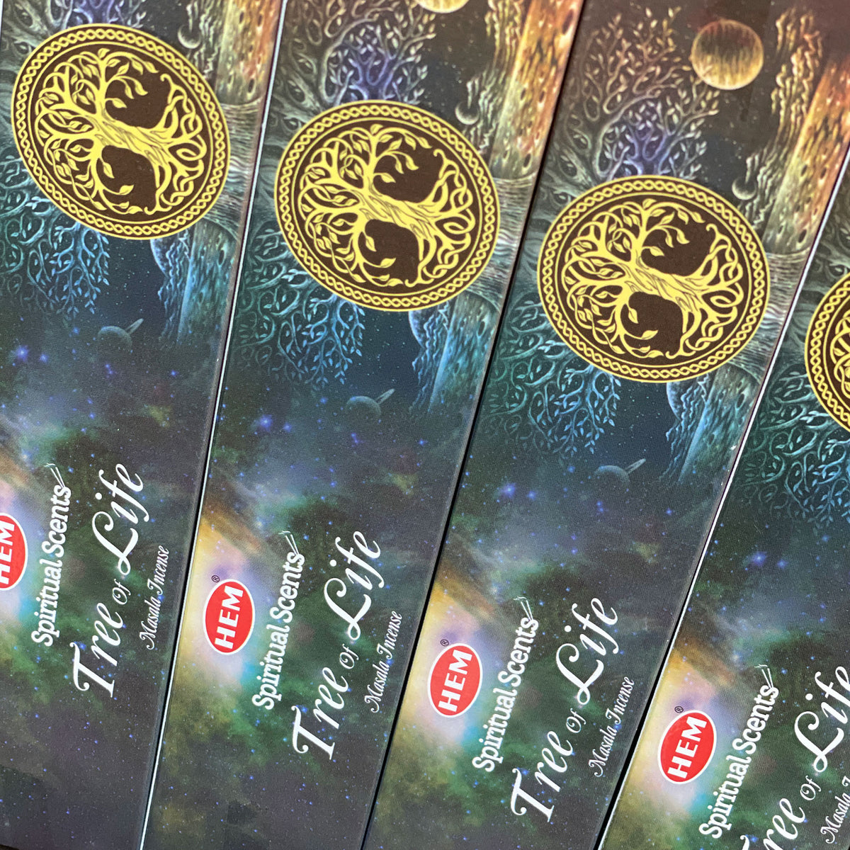 HEM Tree of Life Incense - Elevate your senses and immerse yourself in a transcendent experience with the enchanting Handcrafted Hem Spiritual Scents. This exquisite blend of traditional herbs and essential oils has been meticulously crafted to evoke a mystical experience and transform your energy at many levels.
