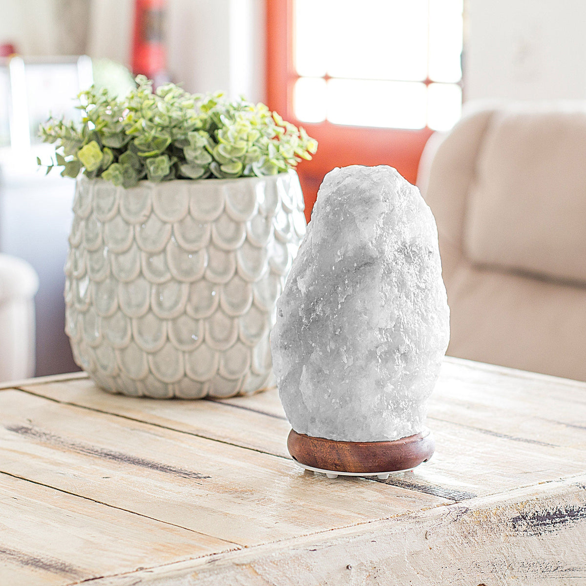 Himalayan Salt Lamp Natural 5-7Kg WHITE Mi Chakra