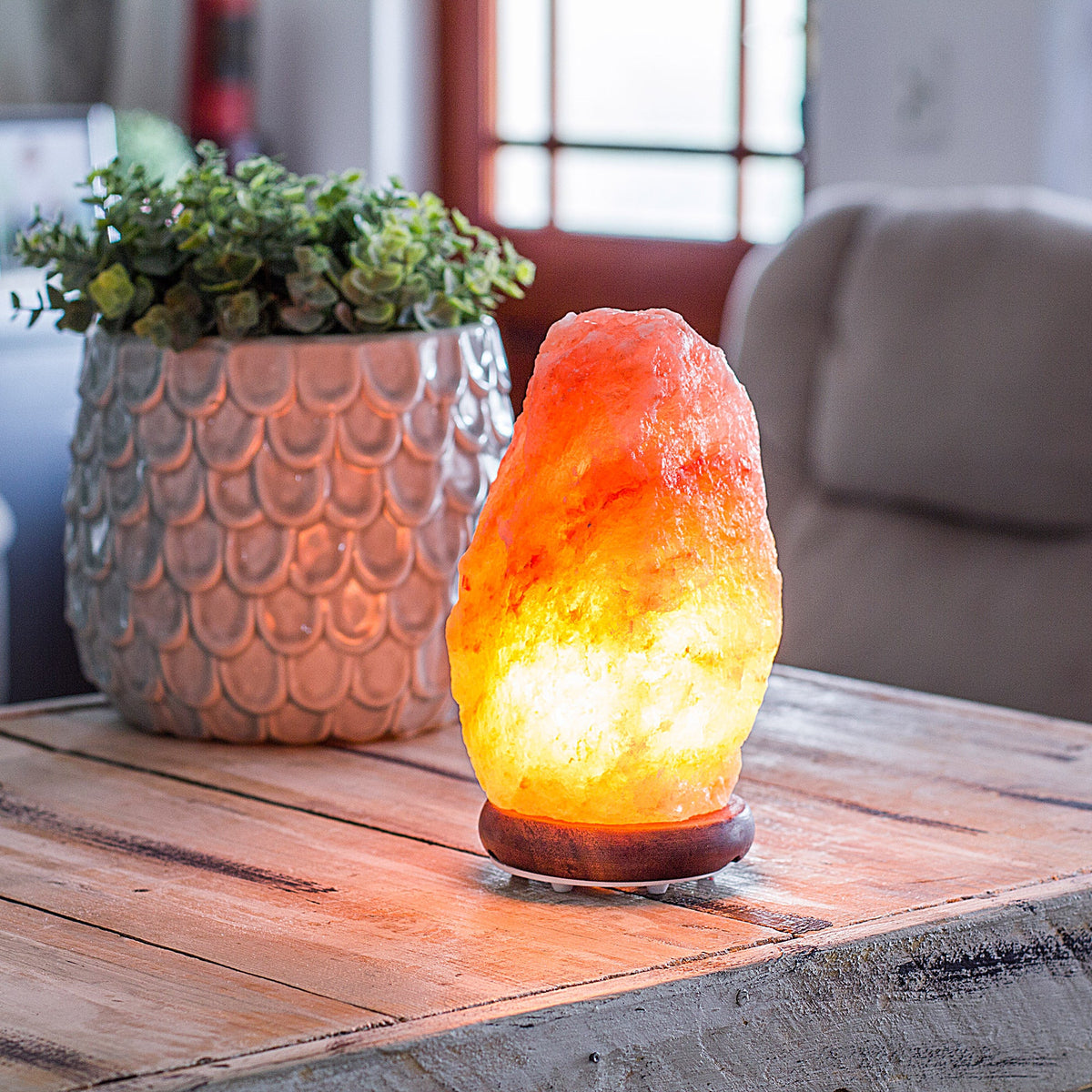 Himalayan Salt Lamp Natural 3 5Kg pink Mi Chakra