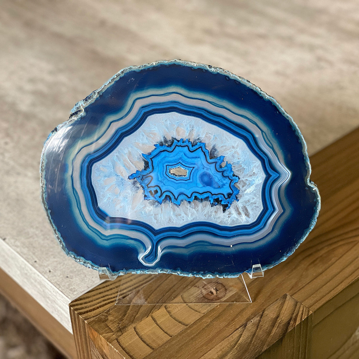 Agate Slice - Pink - Size 7 (15cm x 14cm) (Copy) Mi Chakra