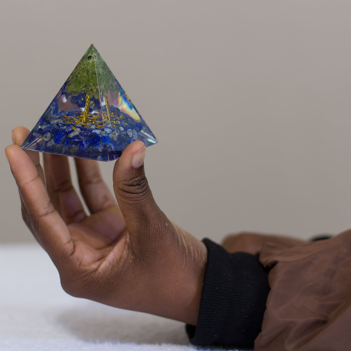 Orgonite Pyramid - Lapis Lazuli Mi Chakra