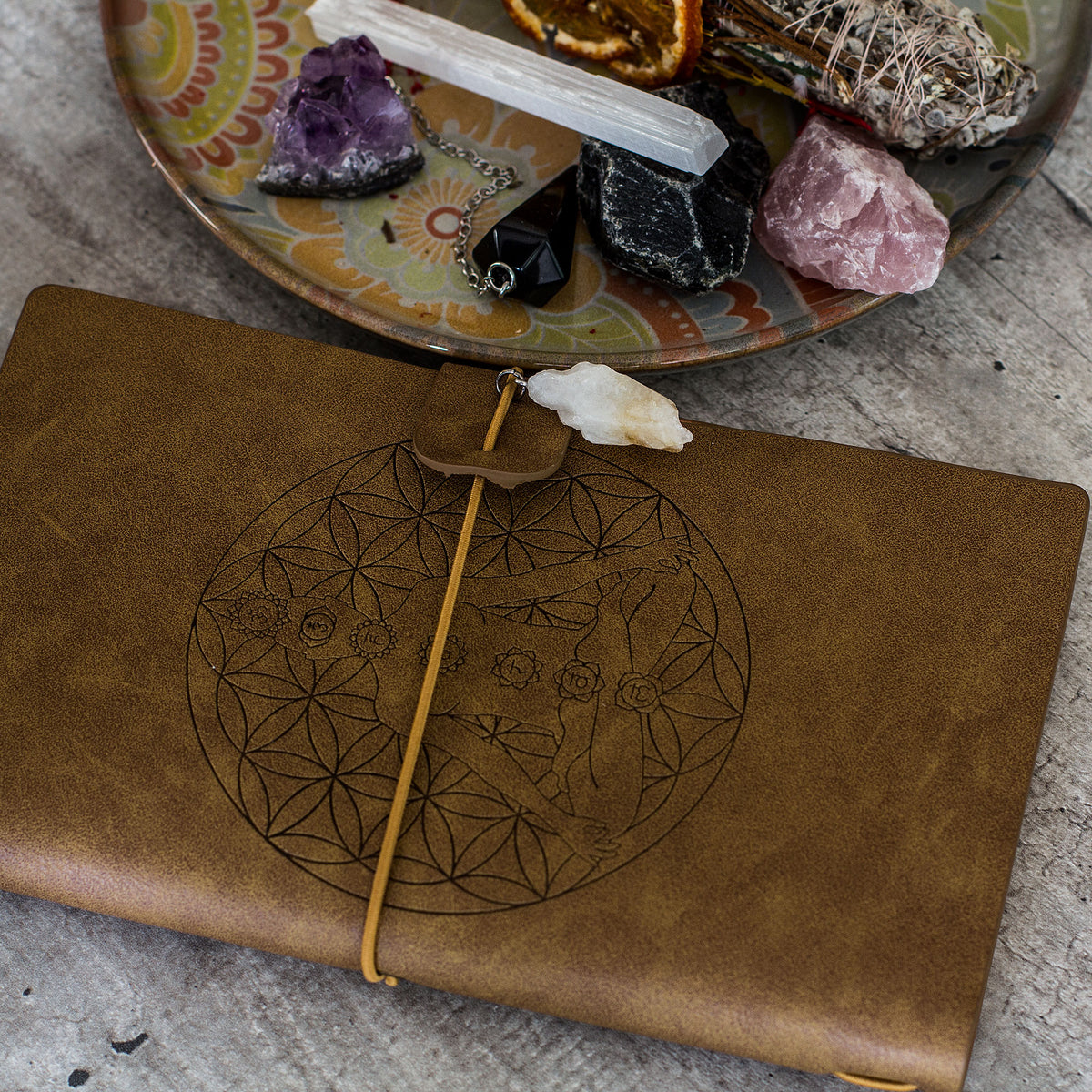 Manifestation Journal - Tree of Life (Red Leather) (Copy) Mi Chakra