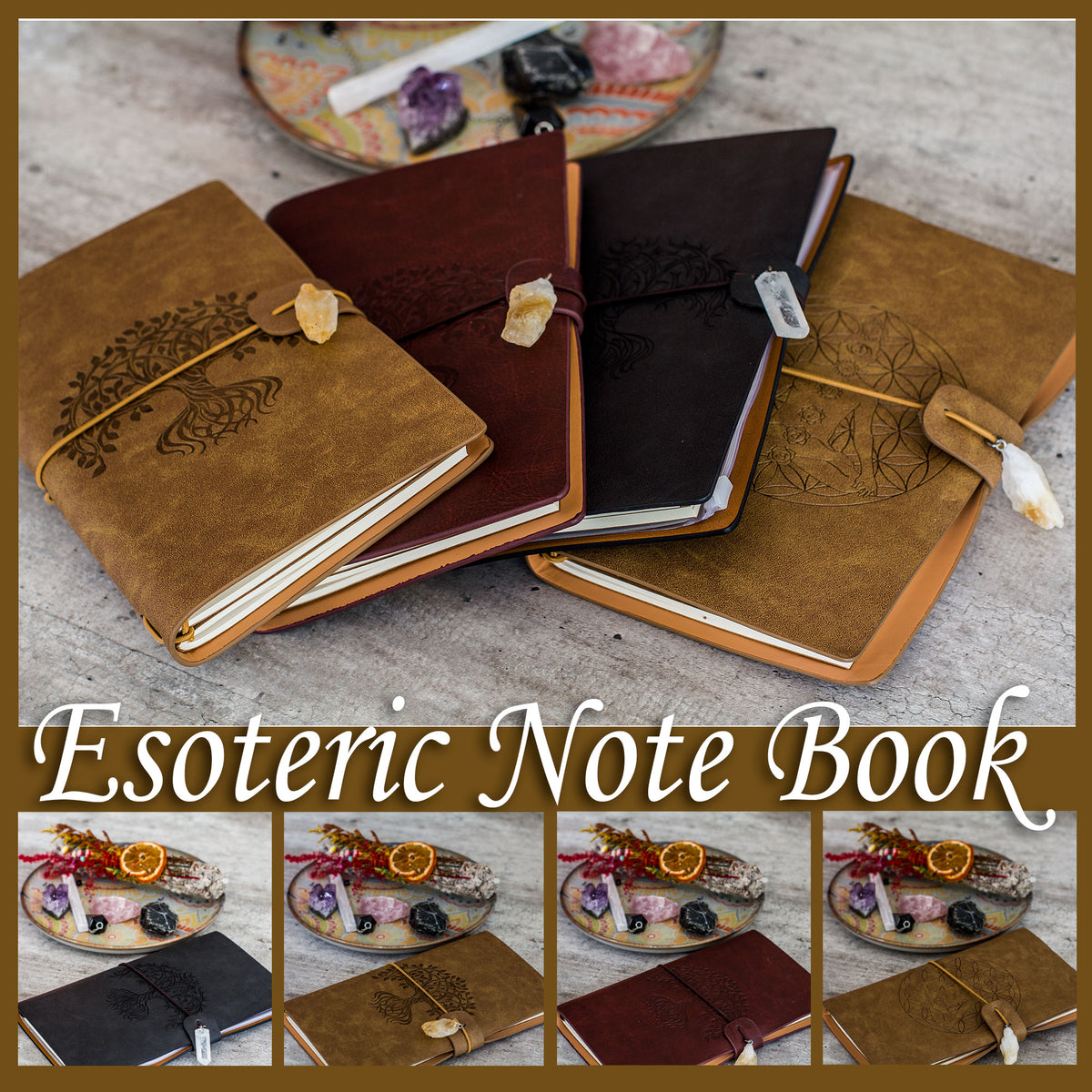 Manifestation Journal - Tree of Life (Red Leather) (Copy) Mi Chakra