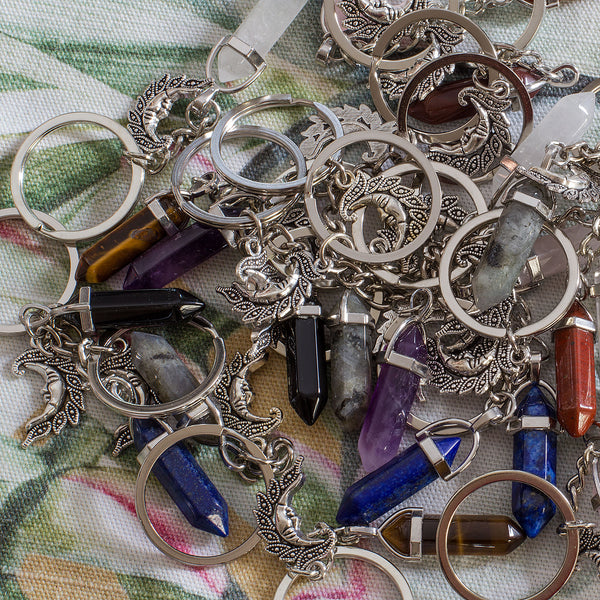 Moon Keyring - Rose Quartz - Mi Chakra