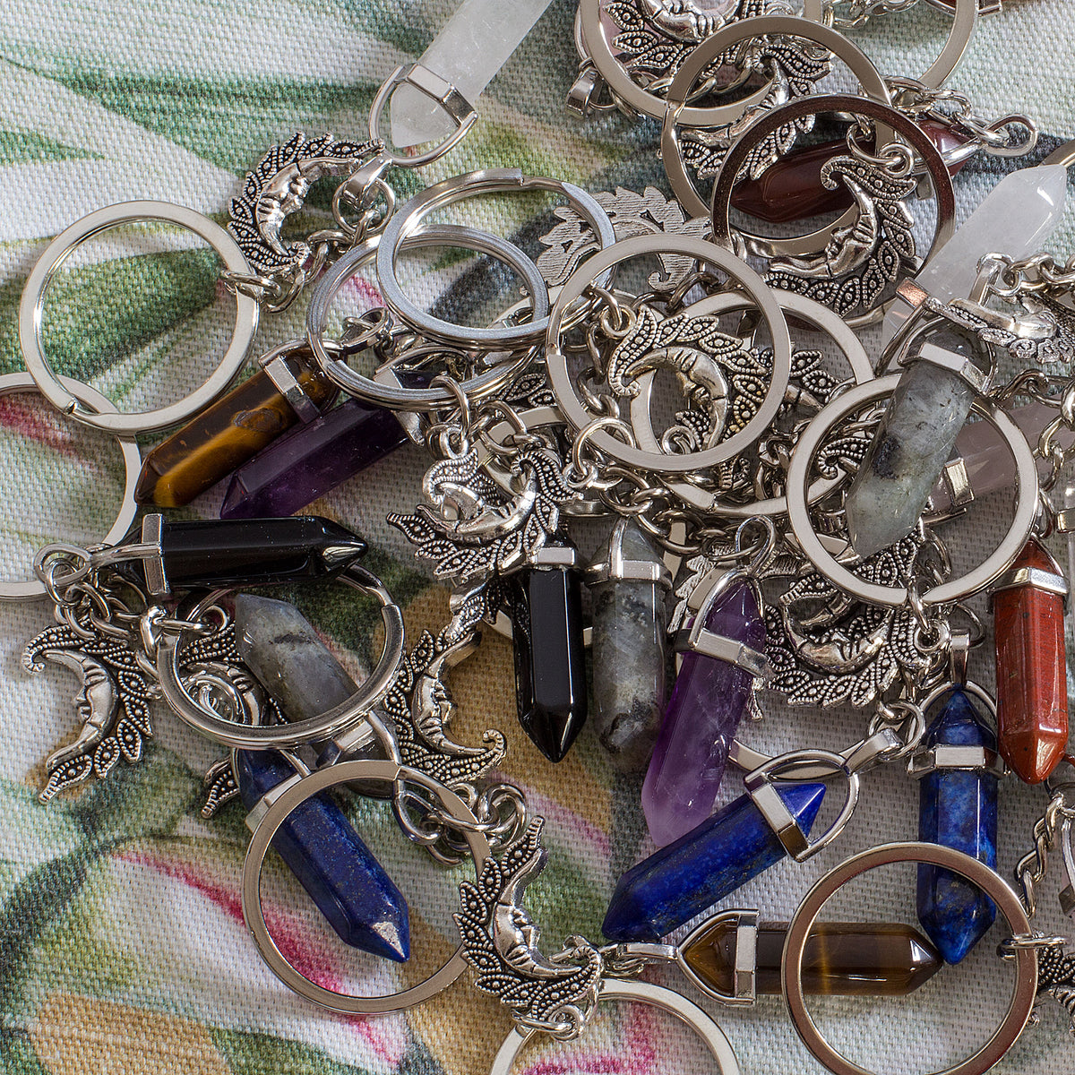 Moon Keyring - Lapis Lazuli Mi Chakra