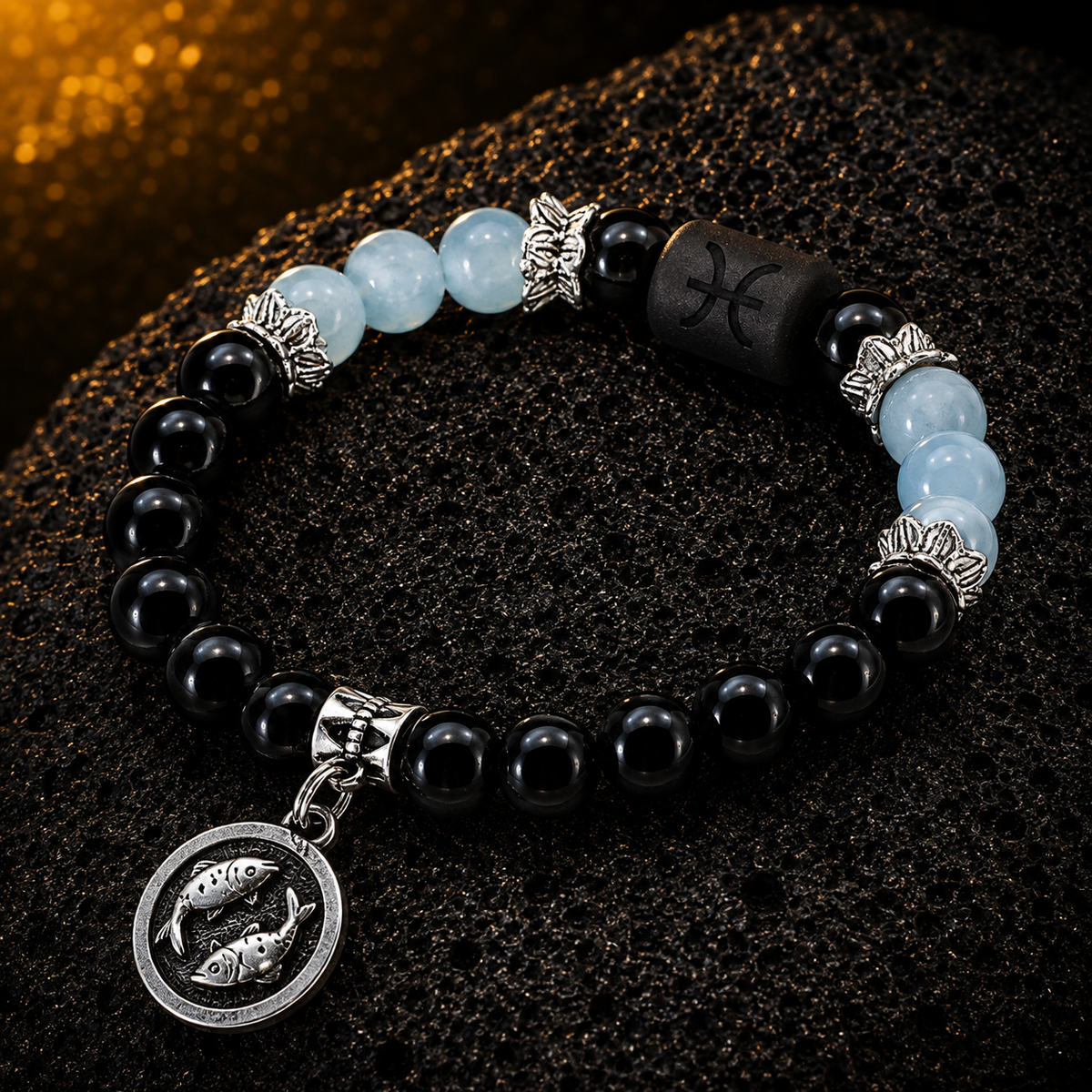 Pisces Zodiac Crystal Bracelet Mi Chakra
