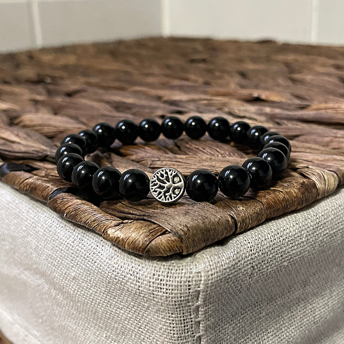 The Power Bracelet -Mi Chakra - Black Obsidian - South Africa