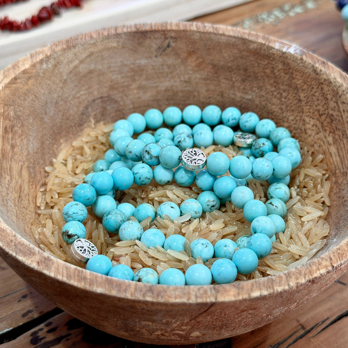 The Protection Bracelet - Turquoise Crystals - Mi Chakra