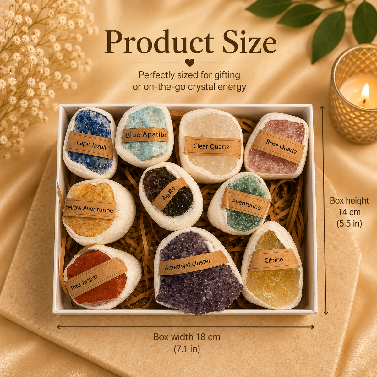 Raw Crystal Collection Gift Set | 12 Natural Healing Stones Mi Chakra