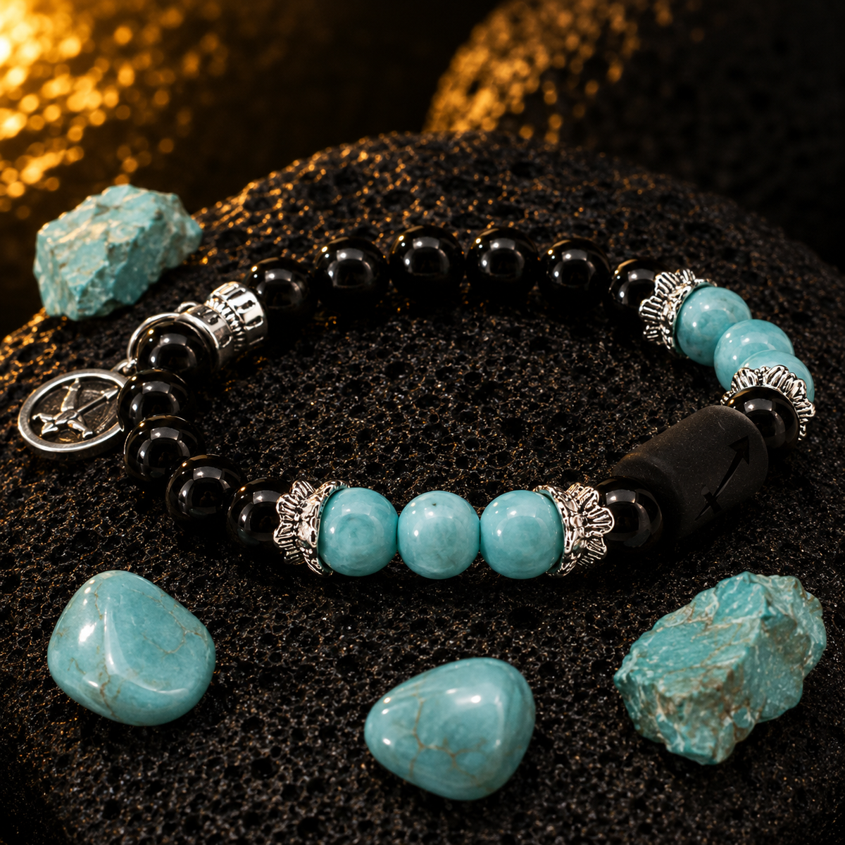 Sagitarrius Zodiac Crystal Bracelet Mi Chakra