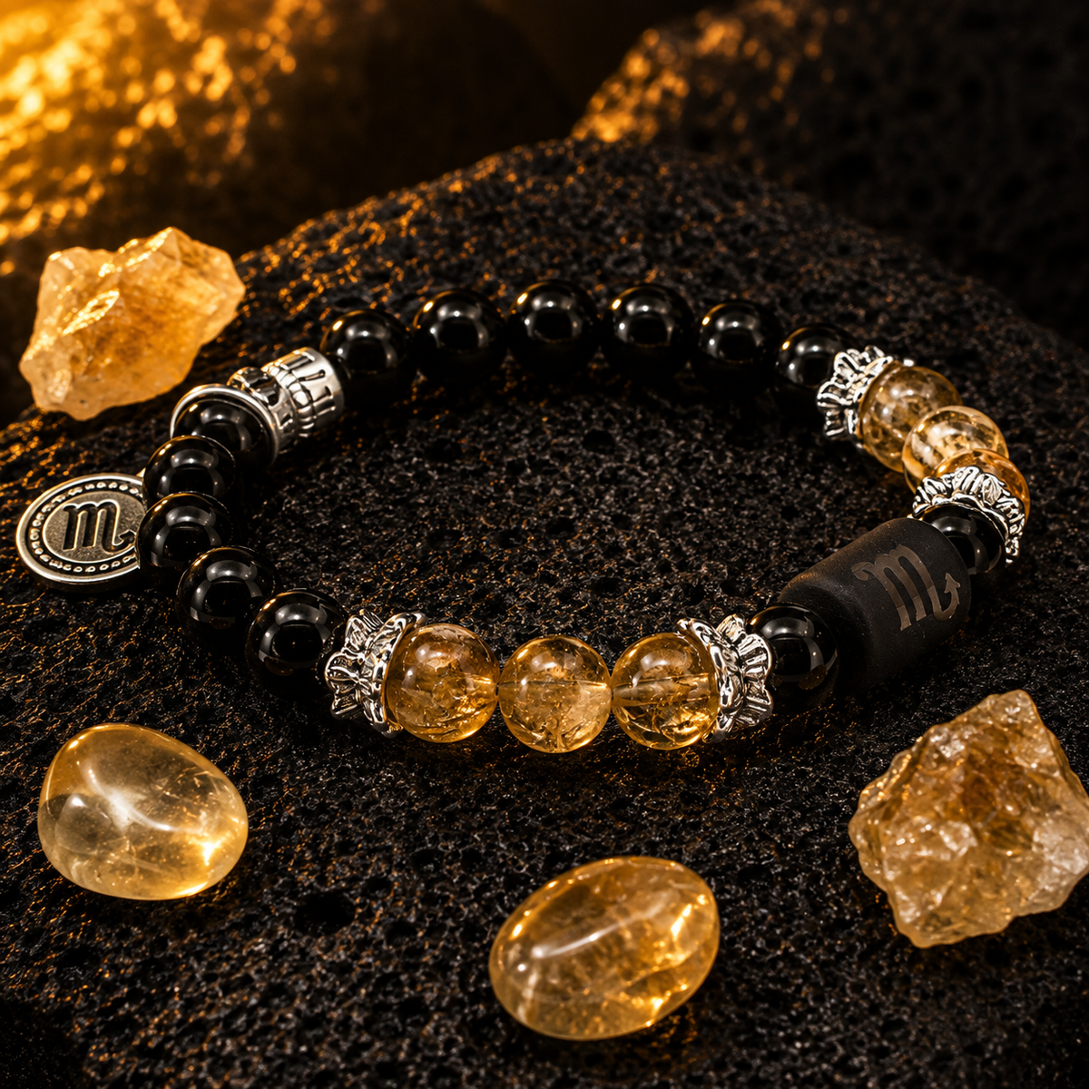 Scorpio Zodiac Crystal Bracelet Mi Chakra