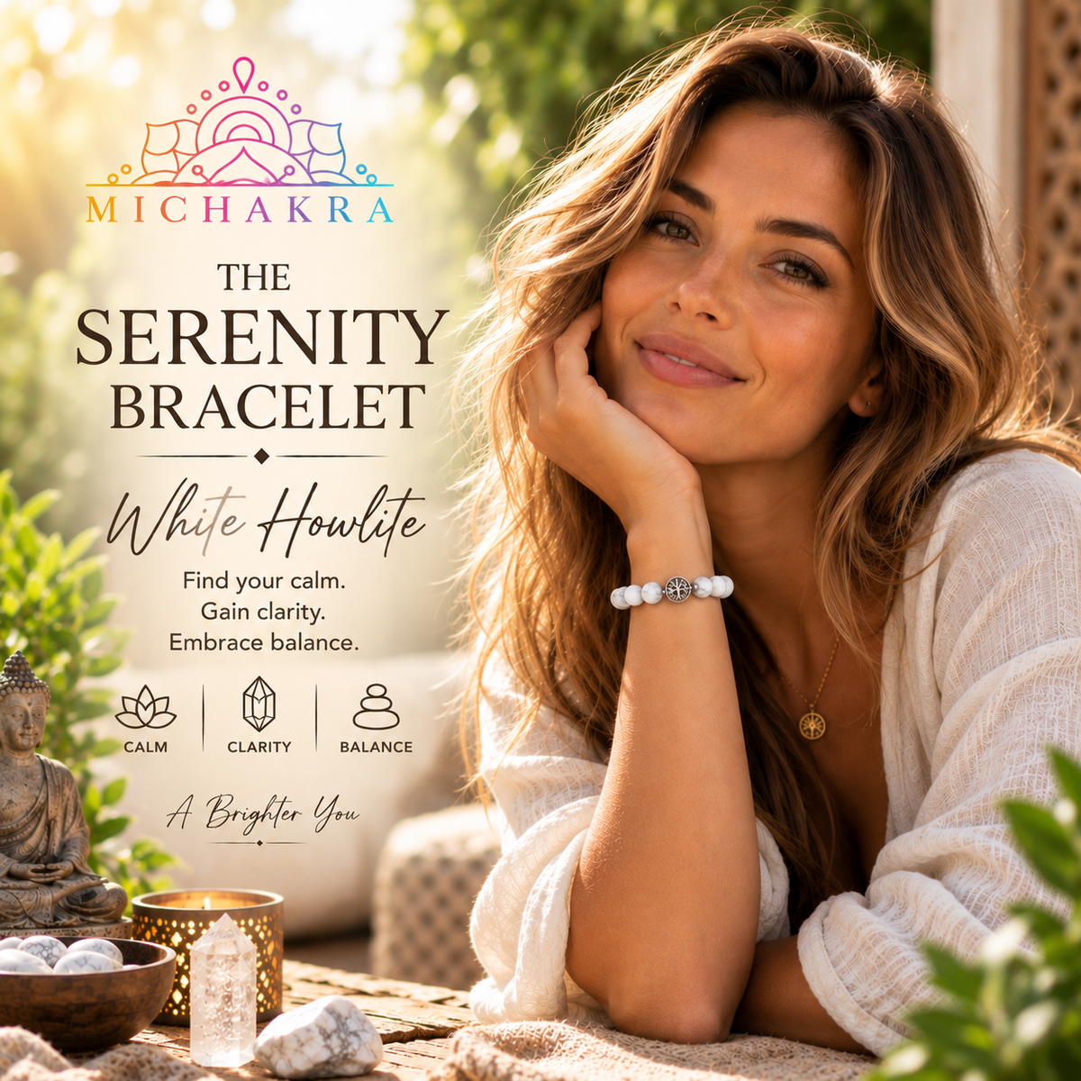 The Serenity Bracelet - White Howlite Mi Chakra