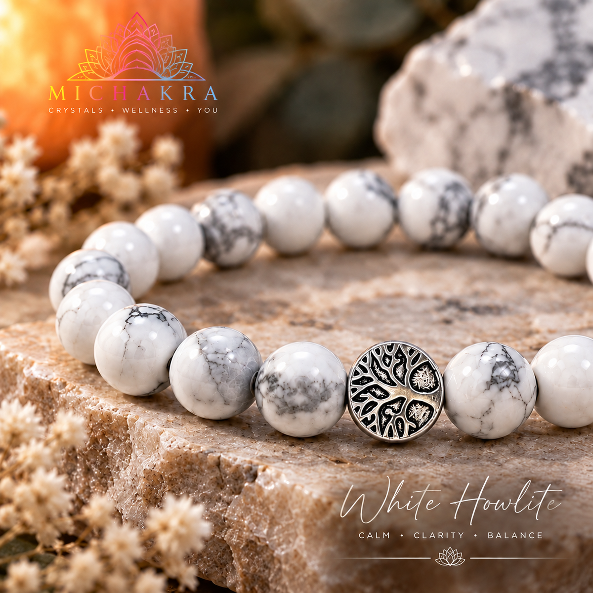 The Serenity Bracelet - White Howlite Mi Chakra